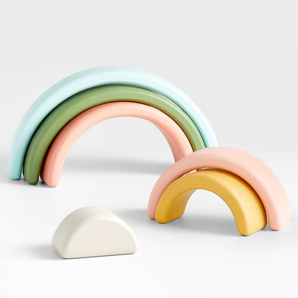 MONTESSORI WOODEN RAINBOW STACKING TOY - Picture 2 of 6